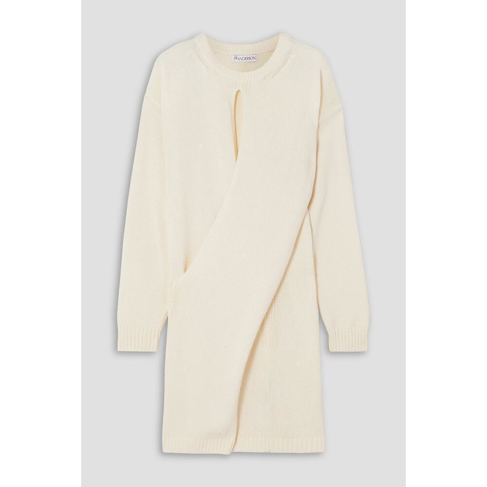 JW ANDERSON Twist-front cutout cotton dress Cream Size XS - Picture 5 of 13